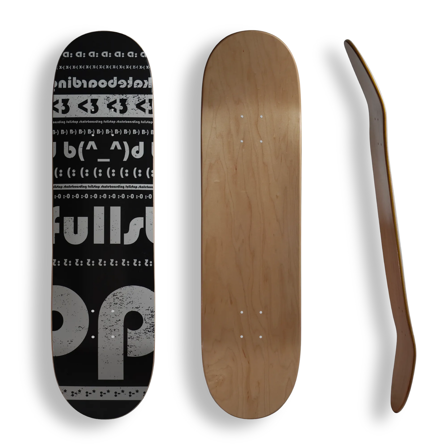 emoticonic skateboard deck fullstopbrand