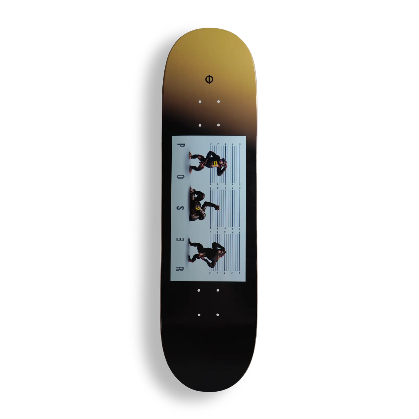 the poser fullstop brand skateboard deck